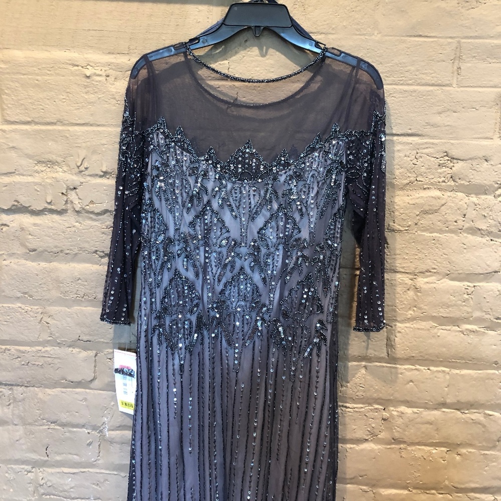 Never been worn! Embroidered navy evening wear